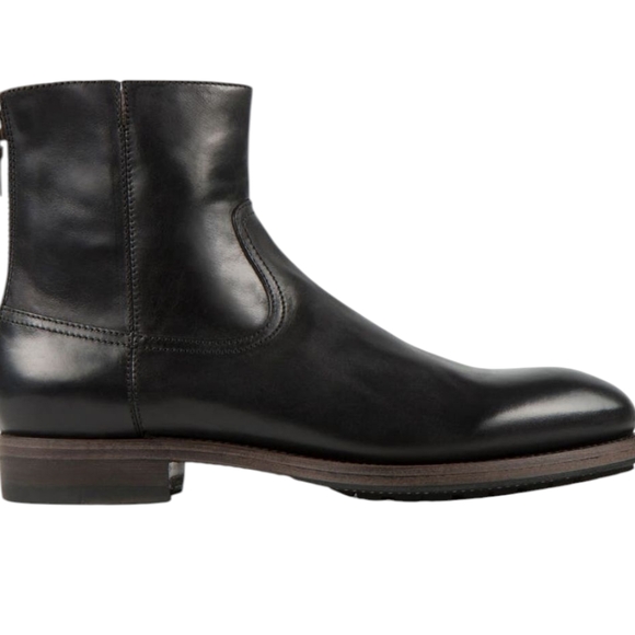Project TWLV Flame Black Leather Ankle Boots... Size 42/US 9 main image 6